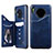 Leather Case Stands Flip Cover T14 Holder for Huawei Mate 30 Blue
