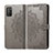 Leather Case Stands Flip Cover T14 Holder for Xiaomi Poco M3 Gray