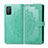 Leather Case Stands Flip Cover T14 Holder for Xiaomi Poco M3 Matcha Green