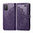 Leather Case Stands Flip Cover T14 Holder for Xiaomi Poco M3 Purple