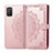 Leather Case Stands Flip Cover T14 Holder for Xiaomi Poco M3 Rose Gold