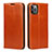 Leather Case Stands Flip Cover T15 Holder for Apple iPhone 11 Pro Orange