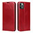 Leather Case Stands Flip Cover T15 Holder for Apple iPhone 11 Pro Red