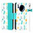 Leather Case Stands Flip Cover T15 Holder for Huawei Mate 30 Cyan