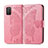 Leather Case Stands Flip Cover T15 Holder for Xiaomi Poco M3 Pink