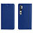 Leather Case Stands Flip Cover T16 Holder for Xiaomi Mi Note 10 Blue