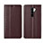Leather Case Stands Flip Cover T16 Holder for Xiaomi Redmi Note 8 Pro Brown