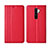 Leather Case Stands Flip Cover T16 Holder for Xiaomi Redmi Note 8 Pro Red