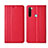 Leather Case Stands Flip Cover T16 Holder for Xiaomi Redmi Note 8 Red
