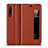 Leather Case Stands Flip Cover T17 Holder for Huawei P20 Pro Orange