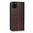 Leather Case Stands Flip Cover T18 Holder for Apple iPhone 11 Pro Brown