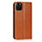 Leather Case Stands Flip Cover T18 Holder for Apple iPhone 11 Pro Orange