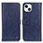 Leather Case Stands Flip Cover T18 Holder for Apple iPhone 13 Mini Blue