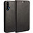 Leather Case Stands Flip Cover T18 Holder for Huawei Honor 20S Black