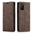 Leather Case Stands Flip Cover T18 Holder for Huawei P40 Brown