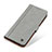 Leather Case Stands Flip Cover T19 Holder for Apple iPhone 13 Gray