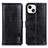 Leather Case Stands Flip Cover T20 Holder for Apple iPhone 13 Mini Black