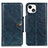 Leather Case Stands Flip Cover T21 Holder for Apple iPhone 13 Mini Blue