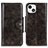 Leather Case Stands Flip Cover T21 Holder for Apple iPhone 13 Mini Gray