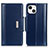 Leather Case Stands Flip Cover T22 Holder for Apple iPhone 13 Mini Blue