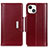 Leather Case Stands Flip Cover T22 Holder for Apple iPhone 13 Mini Red