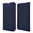 Leather Case Stands Flip Cover U01 Holder for Samsung Galaxy A10 Blue