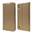 Leather Case Stands Flip Cover U01 Holder for Samsung Galaxy A10 Gold