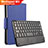 Leather Case Stands Flip Cover with Keyboard for Huawei Mediapad M3 8.4 BTV-DL09 BTV-W09 Blue