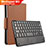 Leather Case Stands Flip Cover with Keyboard for Huawei Mediapad M3 8.4 BTV-DL09 BTV-W09 Brown