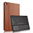 Leather Case Stands Flip Cover with Keyboard for Huawei MediaPad M5 10.8 Brown