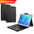 Leather Case Stands Flip Cover with Keyboard for Huawei MediaPad M5 Pro 10.8 Black