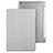 Leather Case Stands Flip Cover with Tempered Glass Screen Protector for Apple iPad Mini 3 Silver