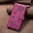 Leather Case Stands Flip Flowers Cover Holder BF1 for Oppo A15 Hot Pink