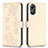 Leather Case Stands Flip Flowers Cover Holder BF1 for Oppo A17