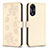 Leather Case Stands Flip Flowers Cover Holder BF1 for Oppo A78 5G