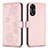 Leather Case Stands Flip Flowers Cover Holder BF1 for Oppo A78 5G