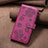 Leather Case Stands Flip Flowers Cover Holder BF2 for Oppo A74 5G Hot Pink