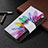 Leather Case Stands Flip Flowers Cover Holder for Apple iPhone 13 Pro Colorful