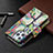 Leather Case Stands Flip Flowers Cover Holder for Apple iPhone 13 Pro Mixed