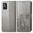 Leather Case Stands Flip Flowers Cover Holder for Huawei Honor X10 Max 5G Gray