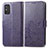 Leather Case Stands Flip Flowers Cover Holder for Huawei Honor X10 Max 5G Purple