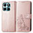 Leather Case Stands Flip Flowers Cover Holder for Huawei Honor X6a Rose Gold