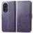 Leather Case Stands Flip Flowers Cover Holder for Huawei Nova 9 Pro Purple