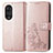 Leather Case Stands Flip Flowers Cover Holder for Huawei Nova 9 Pro Rose Gold