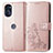 Leather Case Stands Flip Flowers Cover Holder for Motorola Moto G 5G (2022) Pink