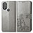 Leather Case Stands Flip Flowers Cover Holder for Motorola Moto G Power (2022) Gray