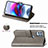 Leather Case Stands Flip Flowers Cover Holder for Motorola Moto G100 5G