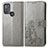 Leather Case Stands Flip Flowers Cover Holder for Motorola Moto G50 Gray
