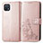 Leather Case Stands Flip Flowers Cover Holder for Oppo A16e Pink