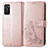 Leather Case Stands Flip Flowers Cover Holder for Oppo A55S 5G Pink